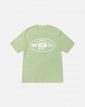 Sage Stüssy Oval Corp. Tee Pigment Dyed | PTFD2-1678