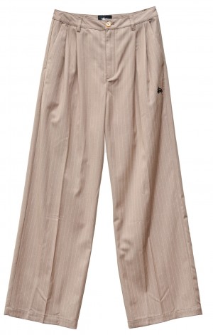 Sand Stripe Stüssy Volume Pleated Pant | GDTMZC-215