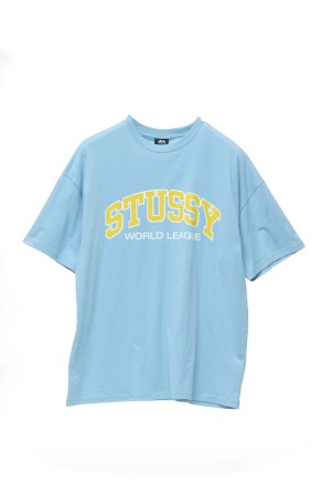 Steel Blue Stüssy World League Relaxed Tee | GYFAVI-103