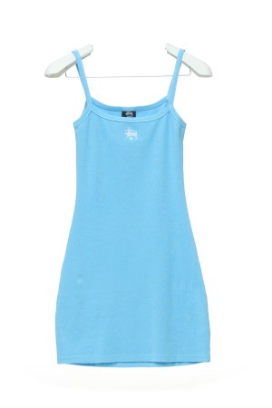 Steele Blue Stüssy Graffiti Rib Dress | OPVFCE-317