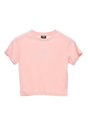 Washed Pink Stüssy Graffiti Rib Tee | RJQLWC-842