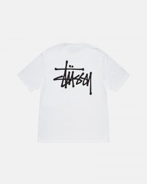 White Stüssy Basic Stussy Tee | RWKZ1-7346