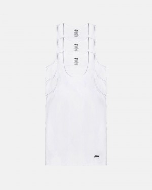 White Stüssy Stussy Tank Undershirt | AVRF1-3246