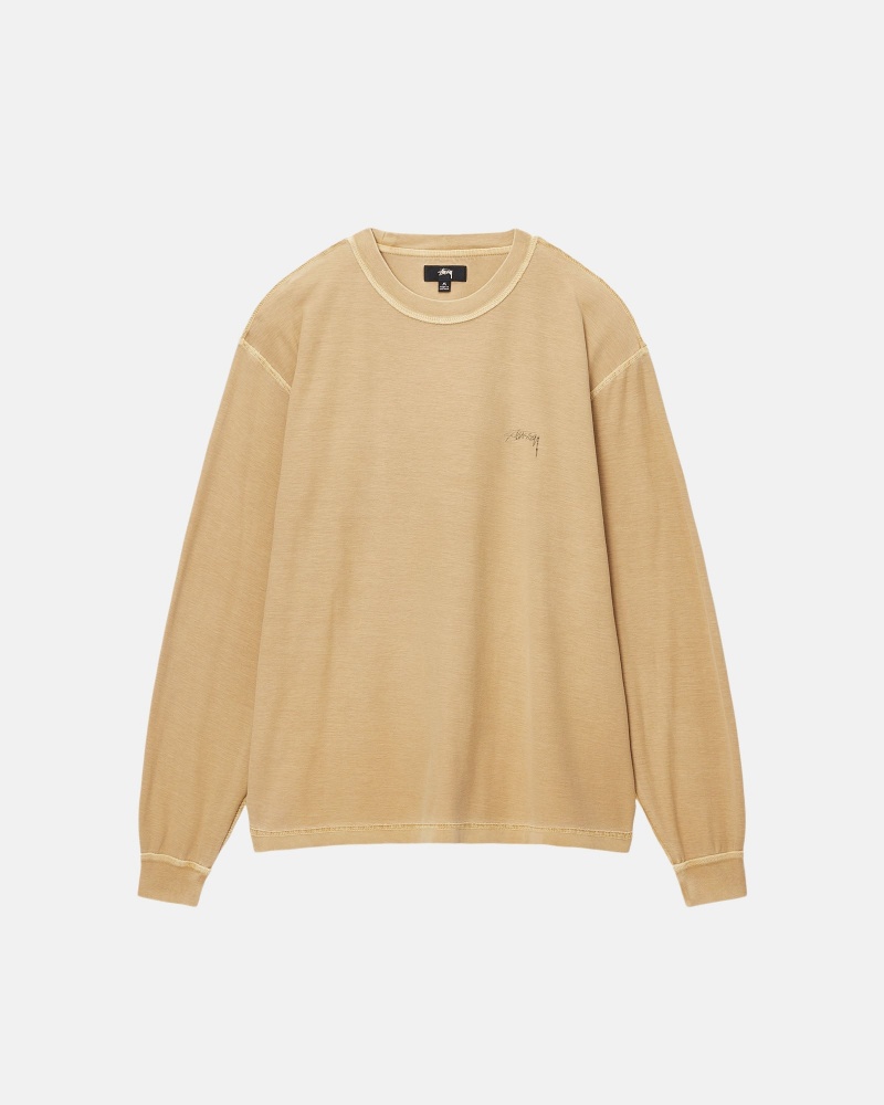 Amber Gold Stüssy Lazy LS Tee | COKZ7-1249