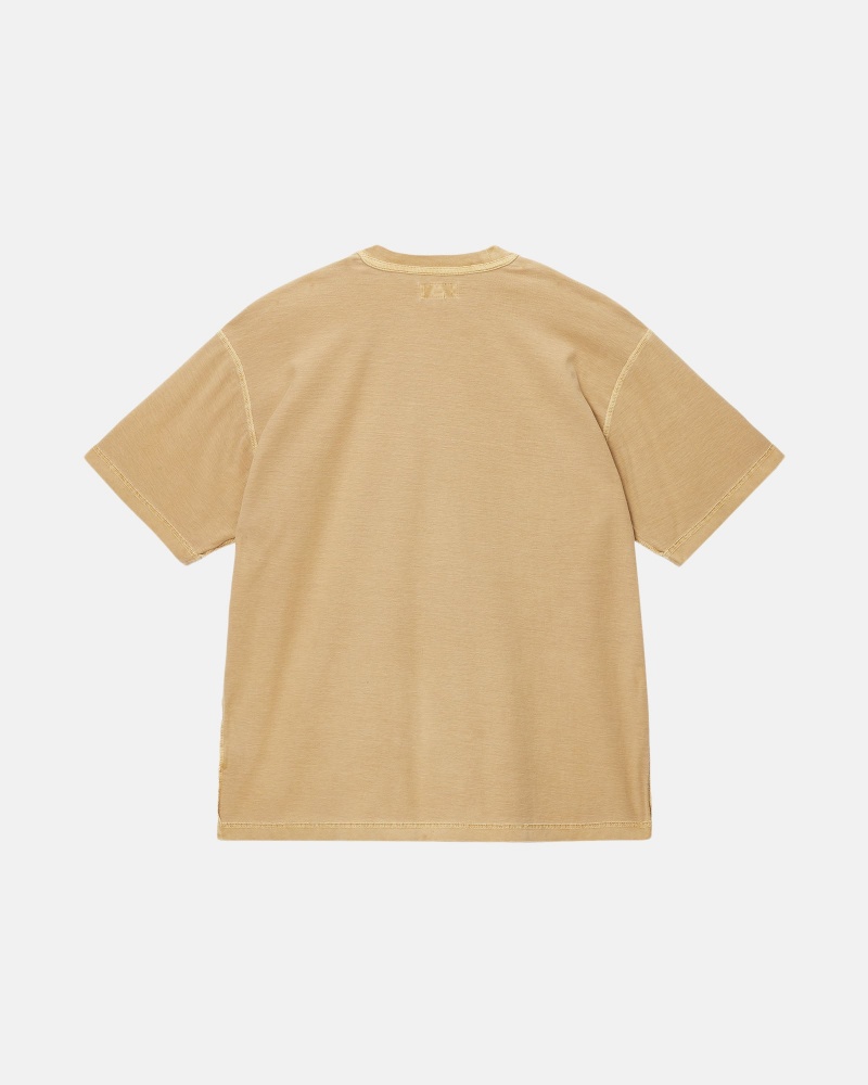 Amber Gold Stüssy Lazy Tee | POMX5-0864