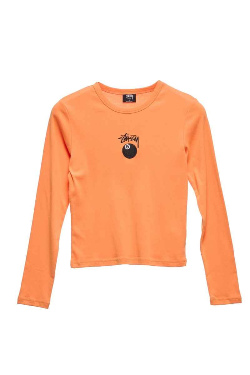 Apricot Stüssy 8ball Ls Rib Tee | VYQZAH-045