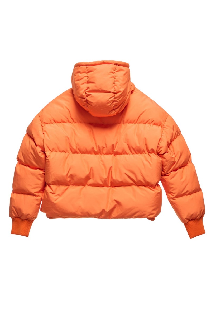 Apricot Stüssy Graffiti Hood Puffa Jacket | PWDTLE-687