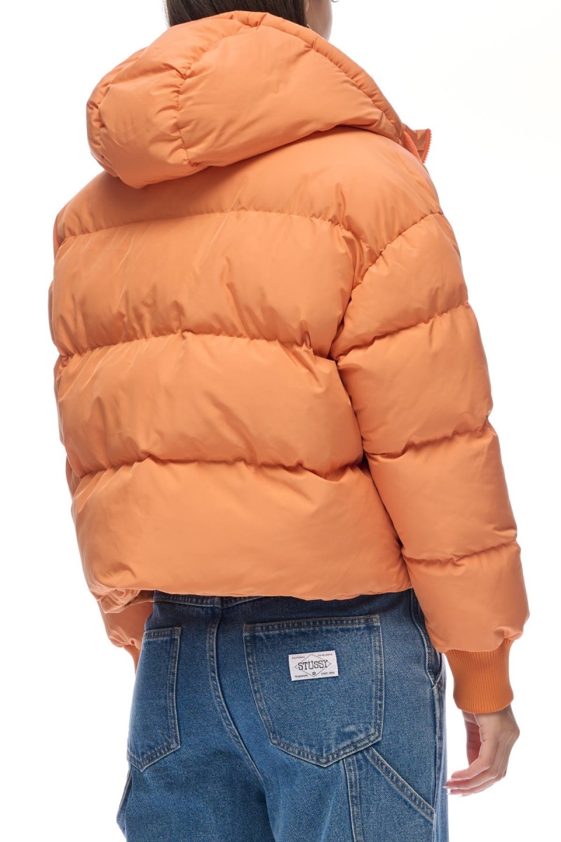 Apricot Stüssy Graffiti Hood Puffa Jacket | PWDTLE-687