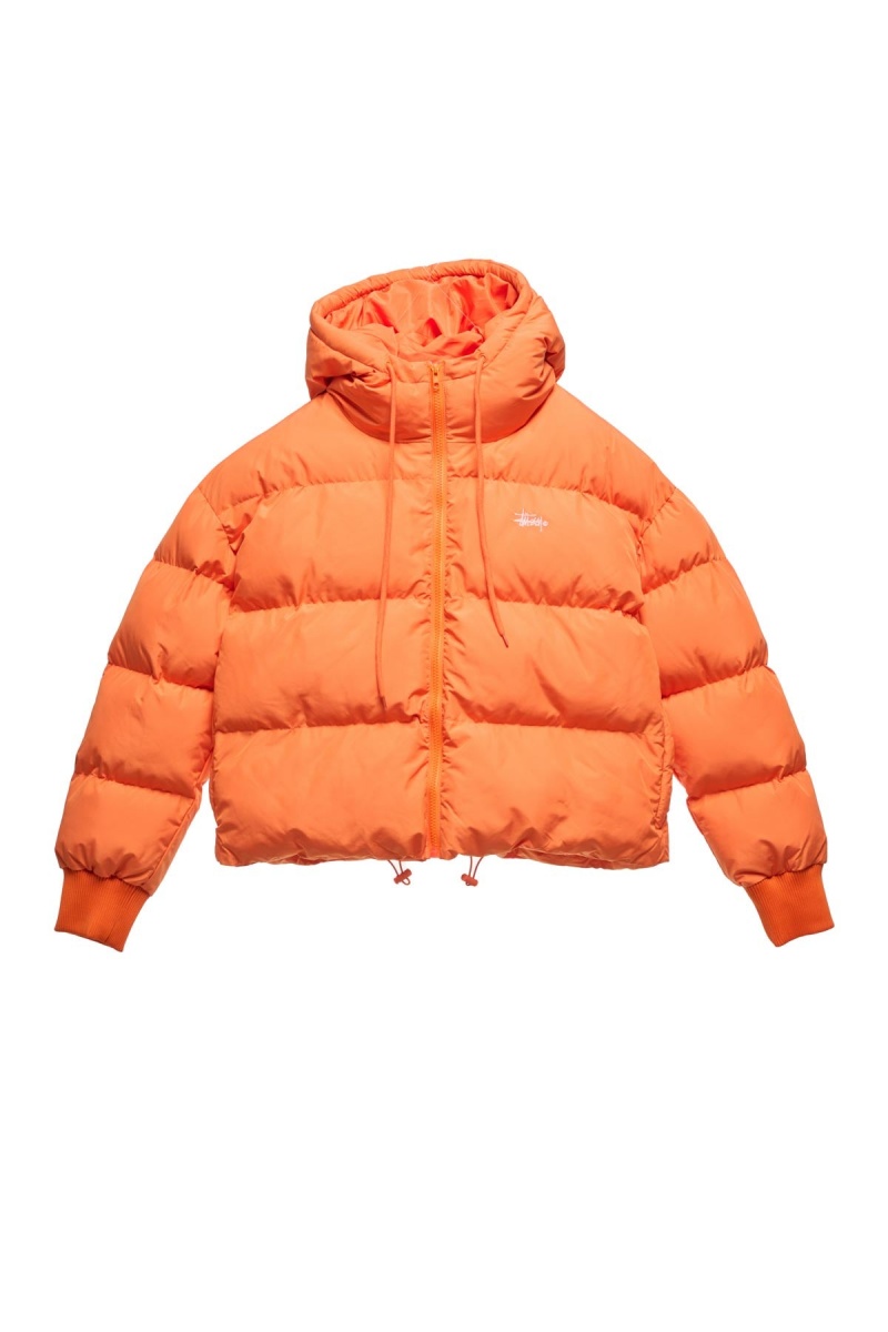 Apricot Stüssy Graffiti Hood Puffa Jacket | PWDTLE-687