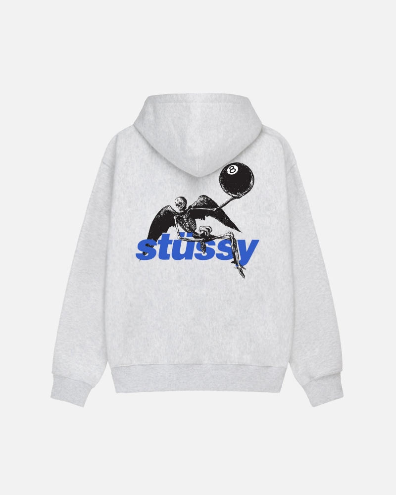 Ash Heather Stüssy Apocalypse Zip Hoodie | ESDU-83241