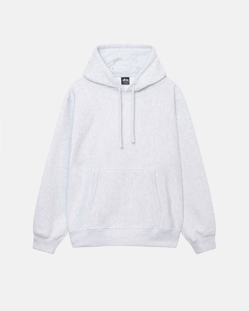 Ash Heather Stüssy Back Hood Applique Hoodie | WCQI5-6830