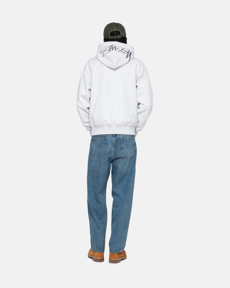 Ash Heather Stüssy Back Hood Applique Hoodie | WCQI5-6830