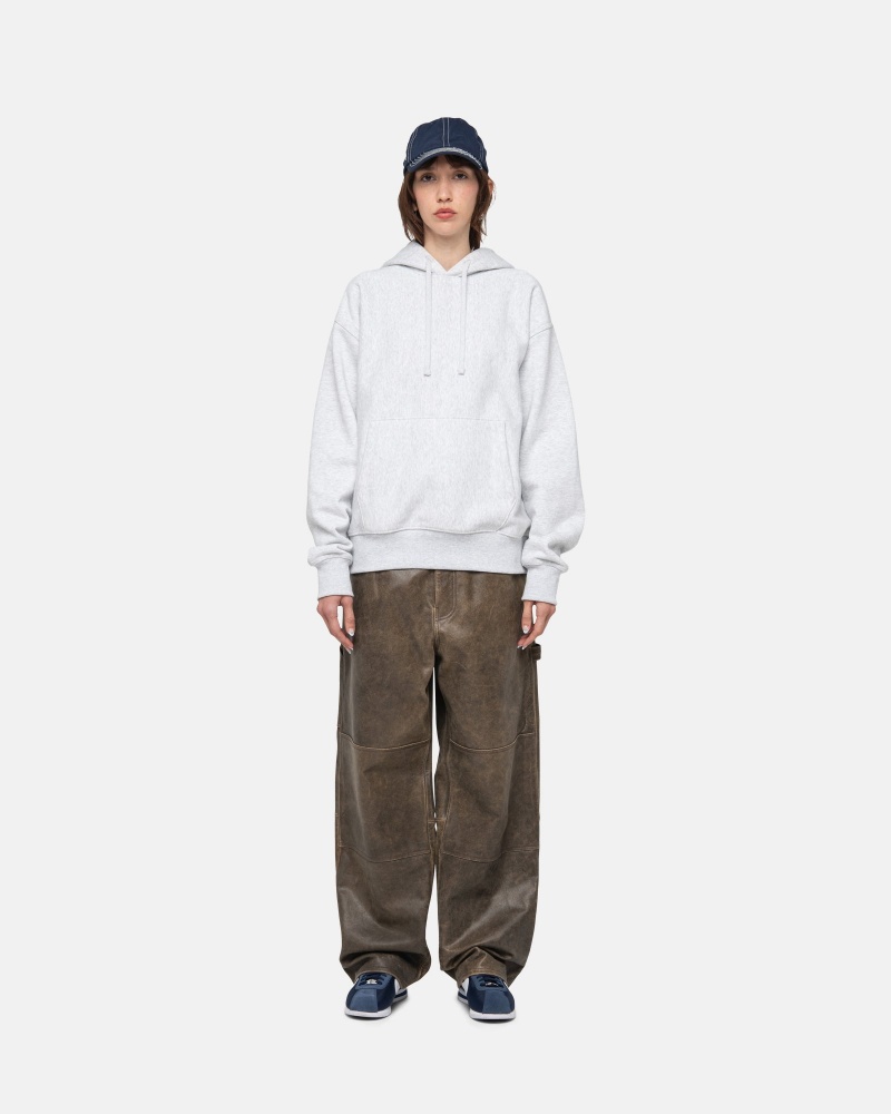 Ash Heather Stüssy Back Hood Applique Hoodie | WCQI5-6830