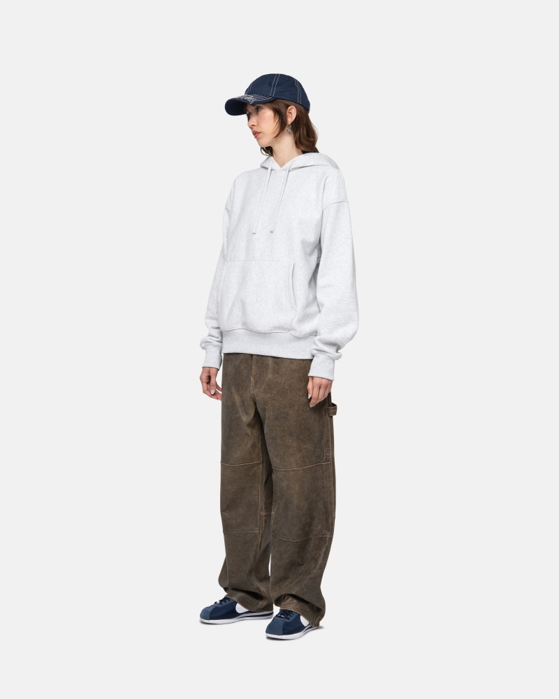 Ash Heather Stüssy Back Hood Applique Hoodie | WCQI5-6830