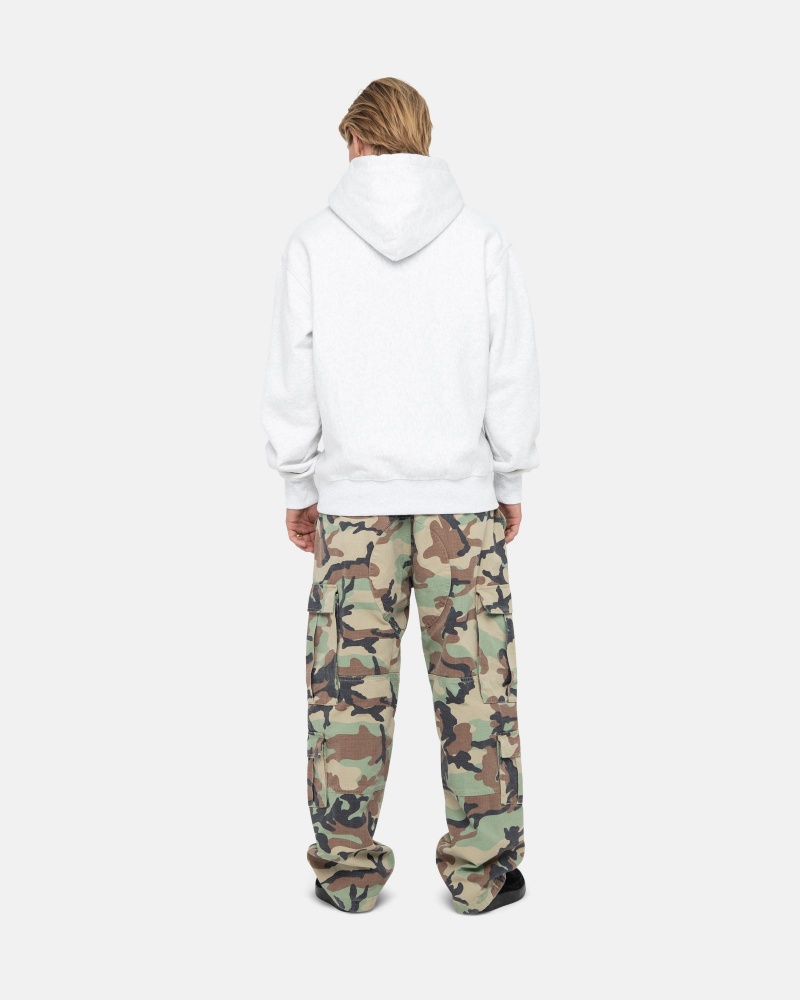 Ash Heather Stüssy Basic Applique Hoodie | NKMC-24139