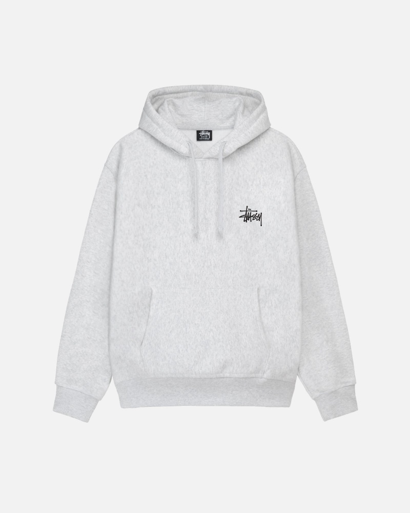 Ash Heather Stüssy Basic Stussy Hoodie | XKVP1-9754