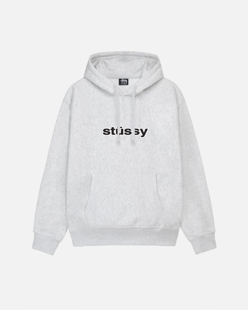 Ash Heather Stüssy SS-Link Hoodie | YVQN7-2416