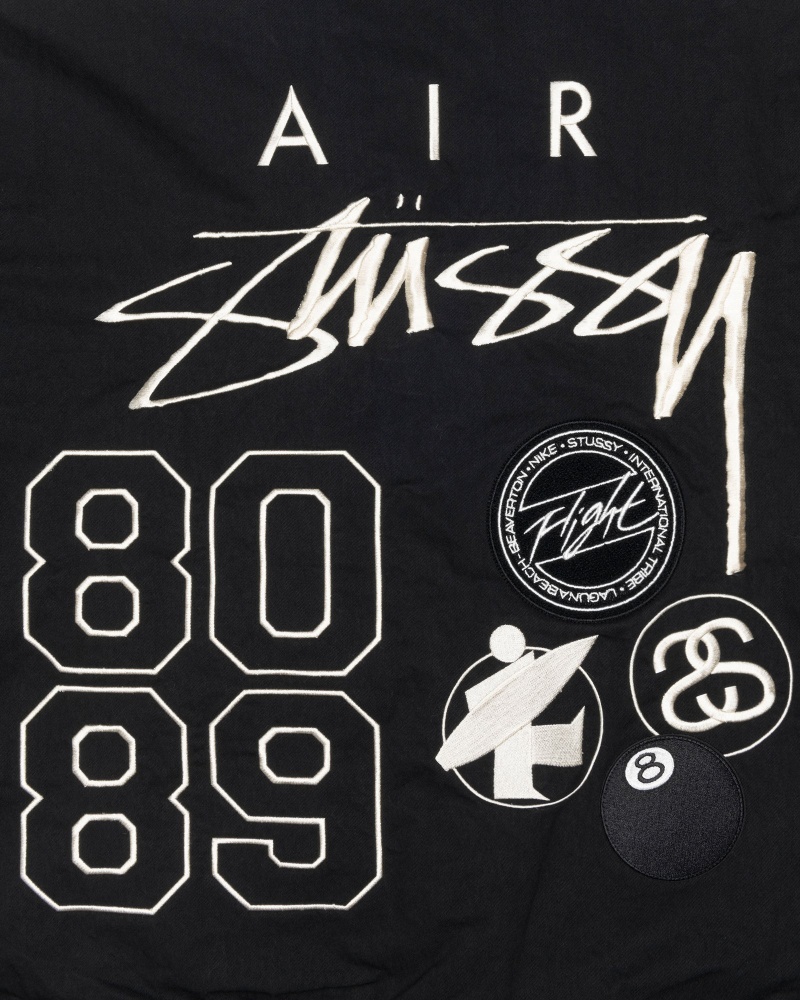 Black/Sail Stüssy & Nike Reversible Varsity Jacket | VHLB3-6870