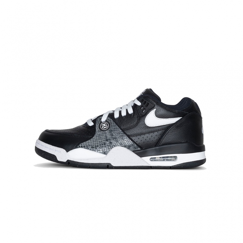 Black/White-White Stüssy & Nike Air Flight \'89 Low | IRNV7-3965