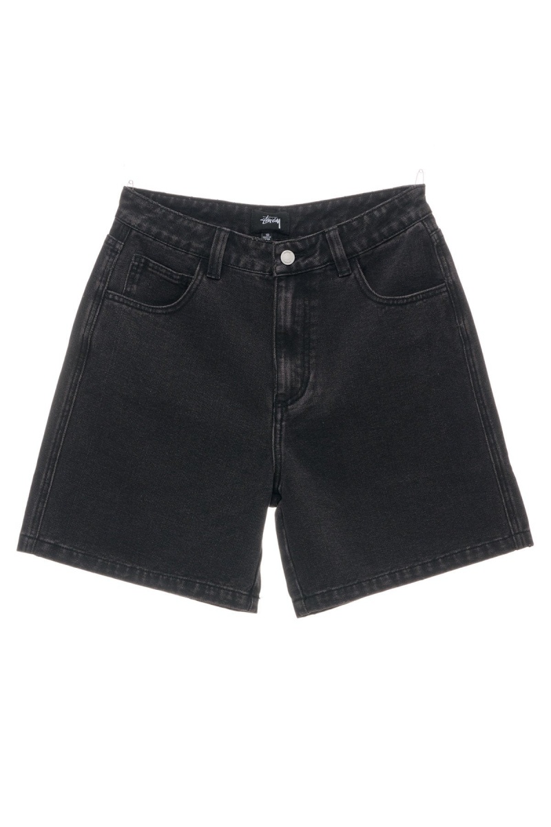 Black Denim Stüssy Stussy Short | QAEBNC-859