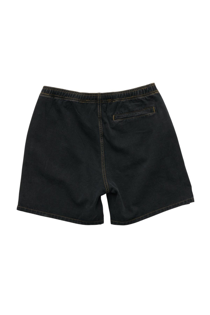 Black Denim Stüssy Workgear Denim Short | CXDFBA-790