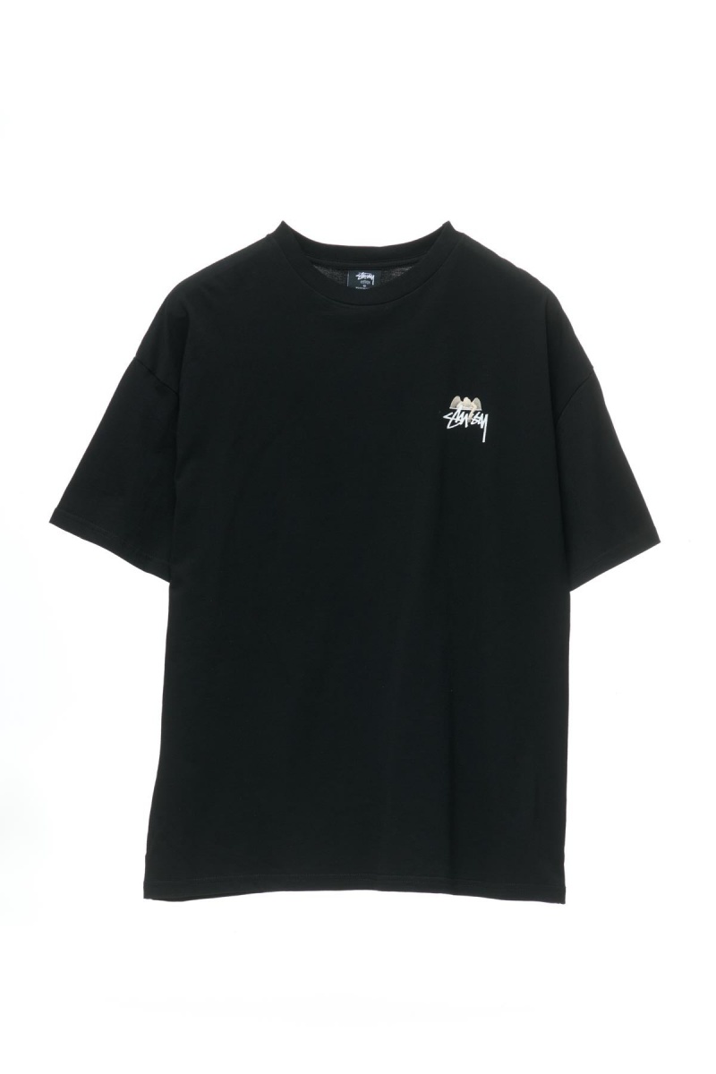 Black Stüssy Angel Relaxed Tee | NSVCRI-315