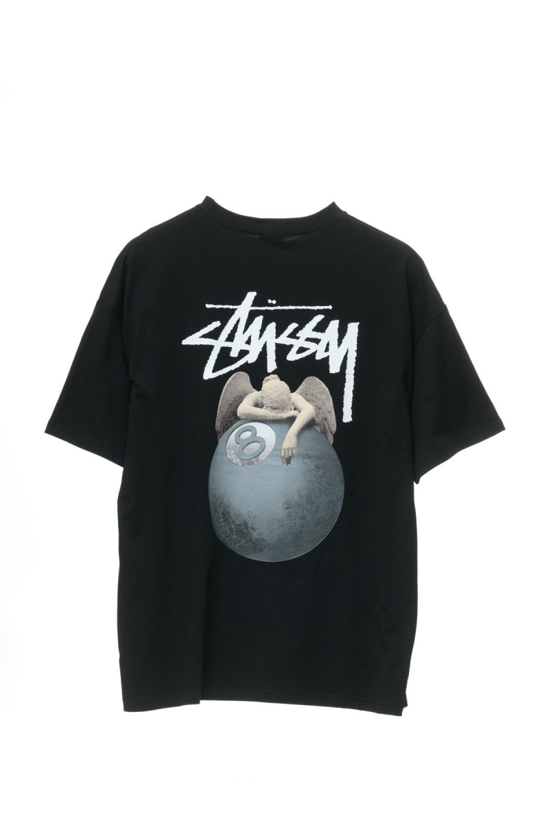 Black Stüssy Angel Relaxed Tee | NSVCRI-315