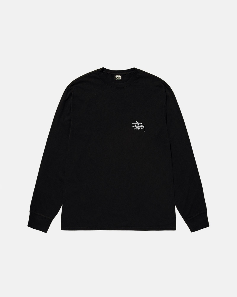 Black Stüssy Basic Stussy Ls Tee | EQUK8-6279