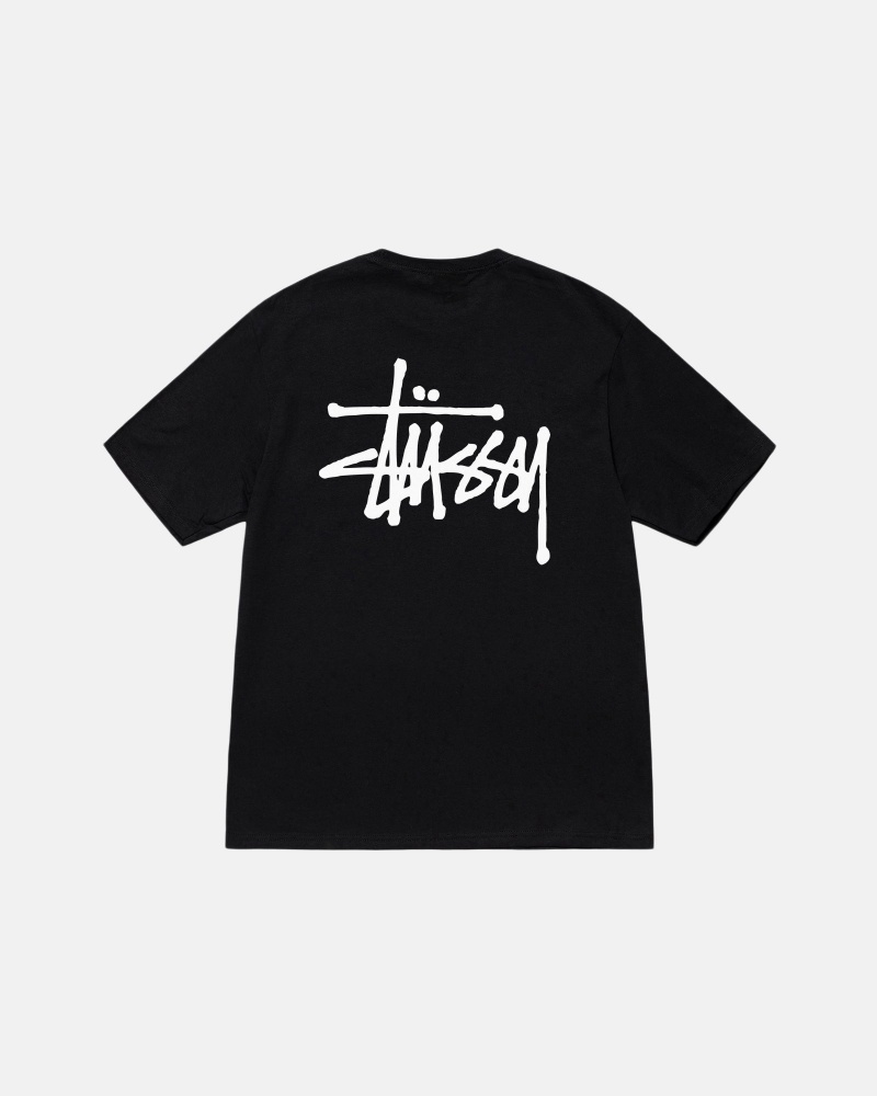 Black Stüssy Basic Stussy Tee | BLMA6-4932