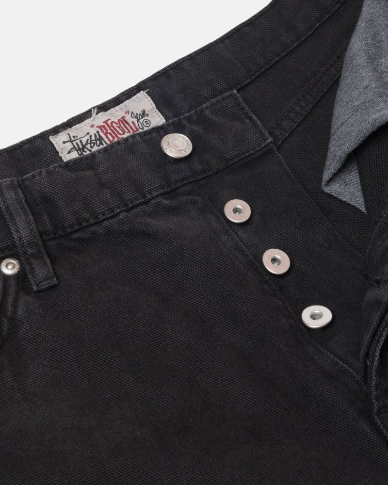 Black Stüssy Big Ol' Jean Washed Canvas | DIUS8-7132