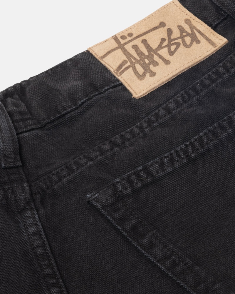 Black Stüssy Big Ol' Jean Washed Canvas | DIUS8-7132