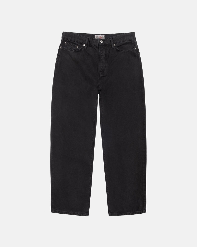 Black Stüssy Big Ol\' Jean Washed Canvas | DIUS8-7132