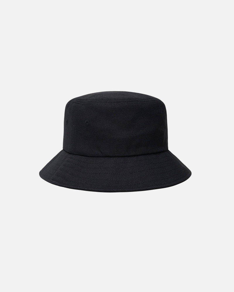 Black Stüssy Big Stock Bucket Hat | TMYX-09714