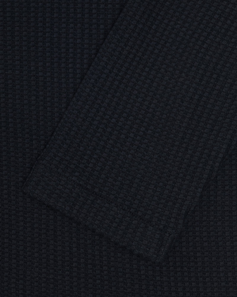 Black Stüssy Big Thermal Zip Shirt | HDNE3-7241