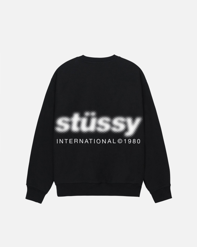 Black Stüssy Blur Crew | VJKN-61428