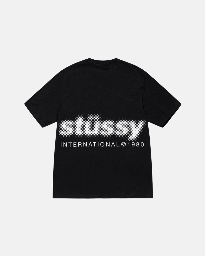 Black Stüssy Blur Tee | GVZQ9-3082