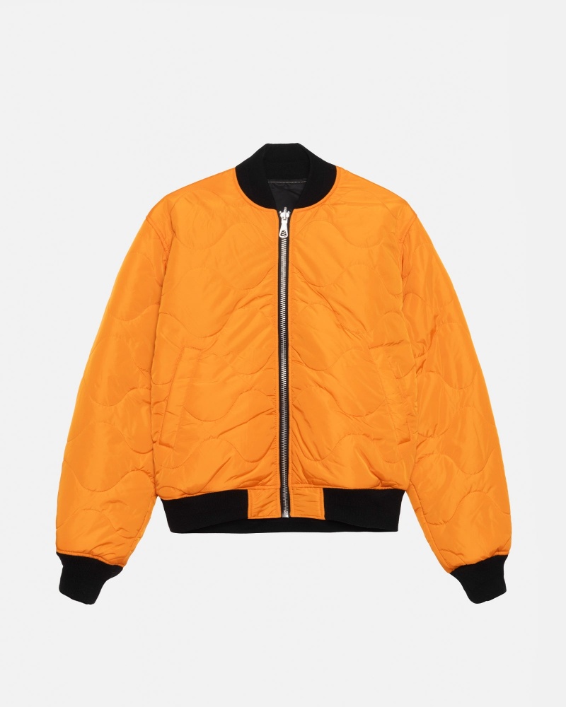 Black Stüssy Built Reversible Bomber Jacket | THFQ1-4290