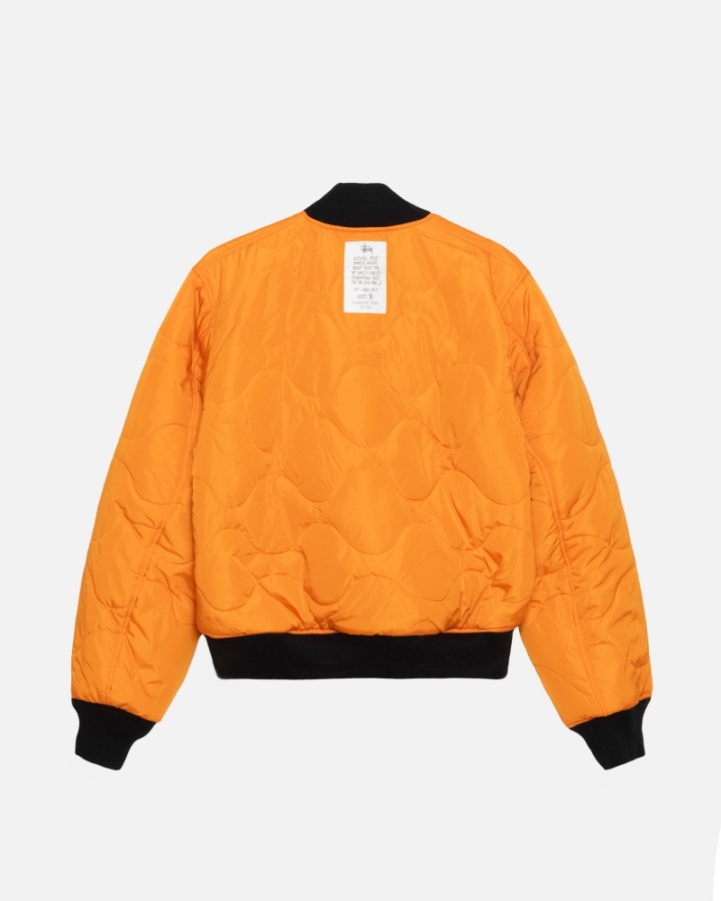 Black Stüssy Built Reversible Bomber Jacket | THFQ1-4290