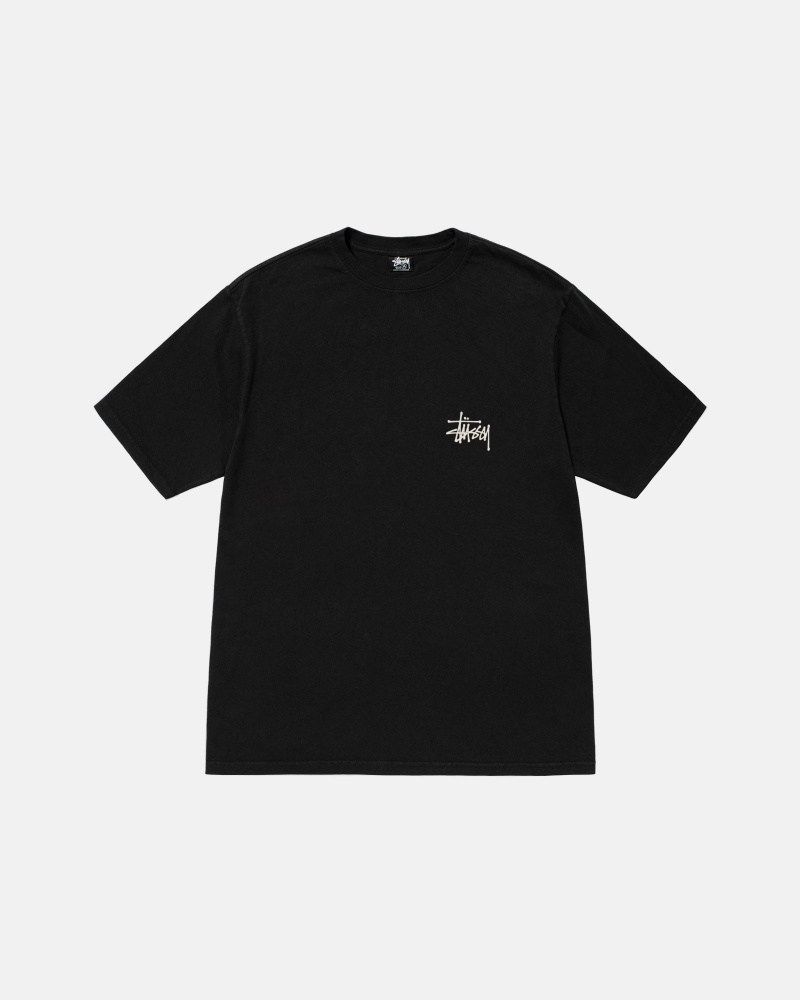 Black Stüssy Built Tough Tee Pigment Dyed | GOHP-42907