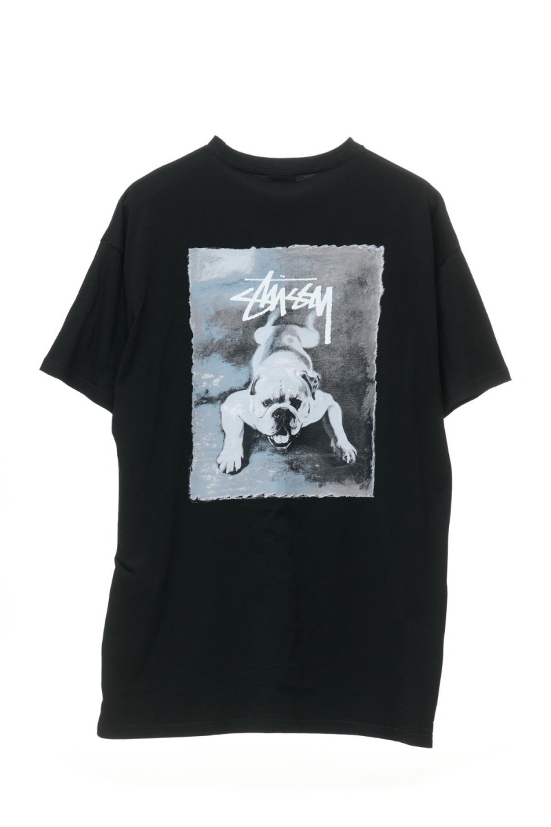 Black Stüssy Bulldog Tee Dress | HMXLTV-621