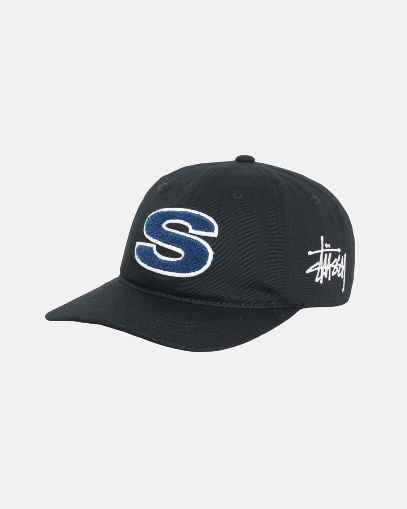 Black Stüssy Chenille S Low Pro Cap | ILWM5-8730