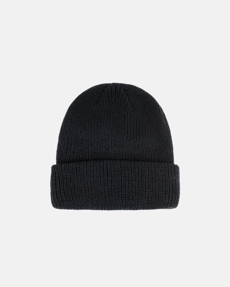 Black Stüssy Cuff Beanie Basic | CVGP-62591