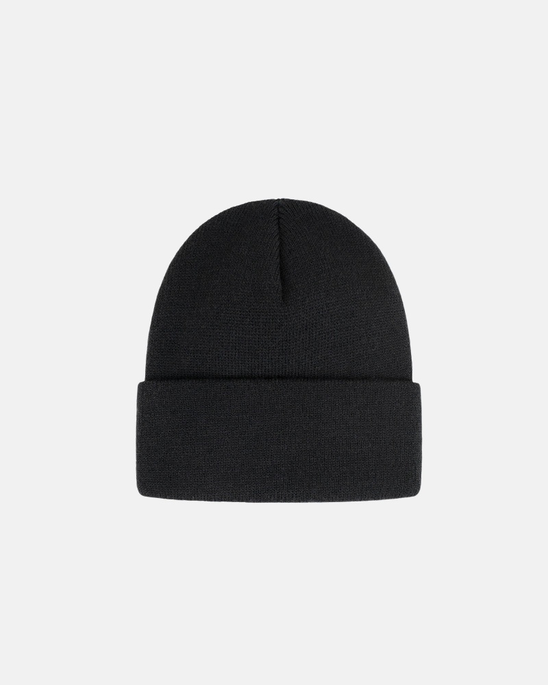 Black Stüssy Cuff Beanie Stock | ARUO2-8613