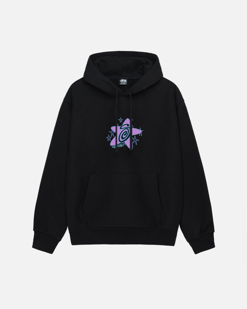 Black Stüssy Galaxy Hoodie | GSWK9-0537