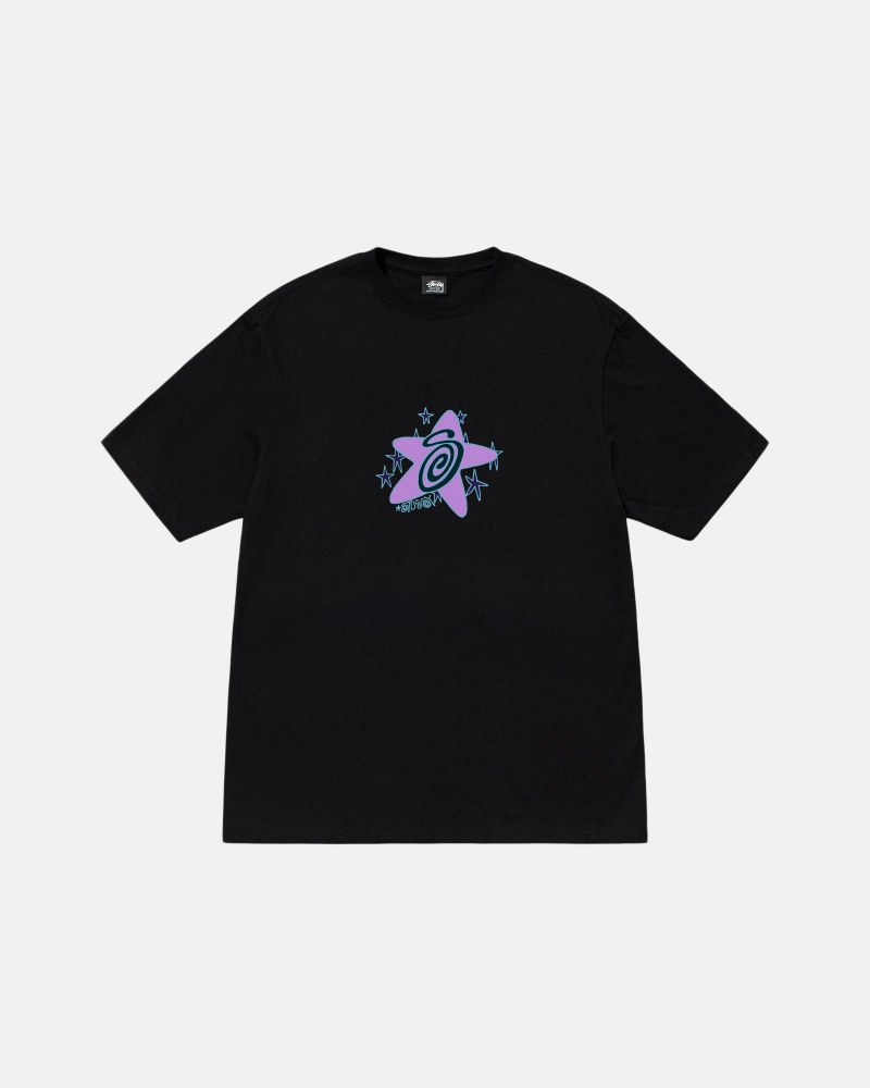 Black Stüssy Galaxy Tee | JMCY7-3286