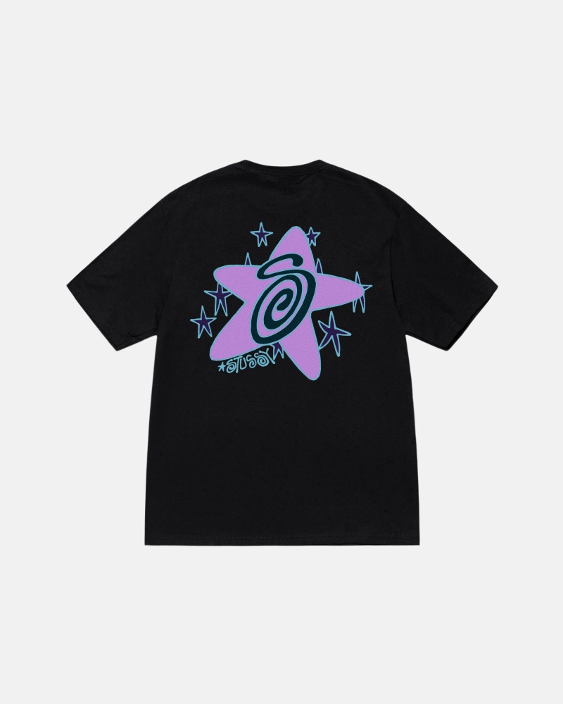 Black Stüssy Galaxy Tee | JMCY7-3286