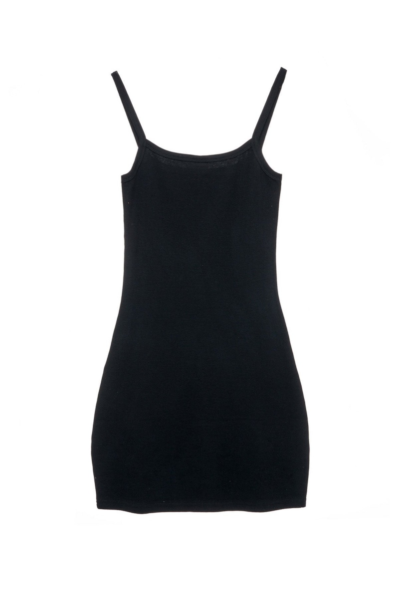 Black Stüssy Graffiti Rib Dress | SROLQC-254