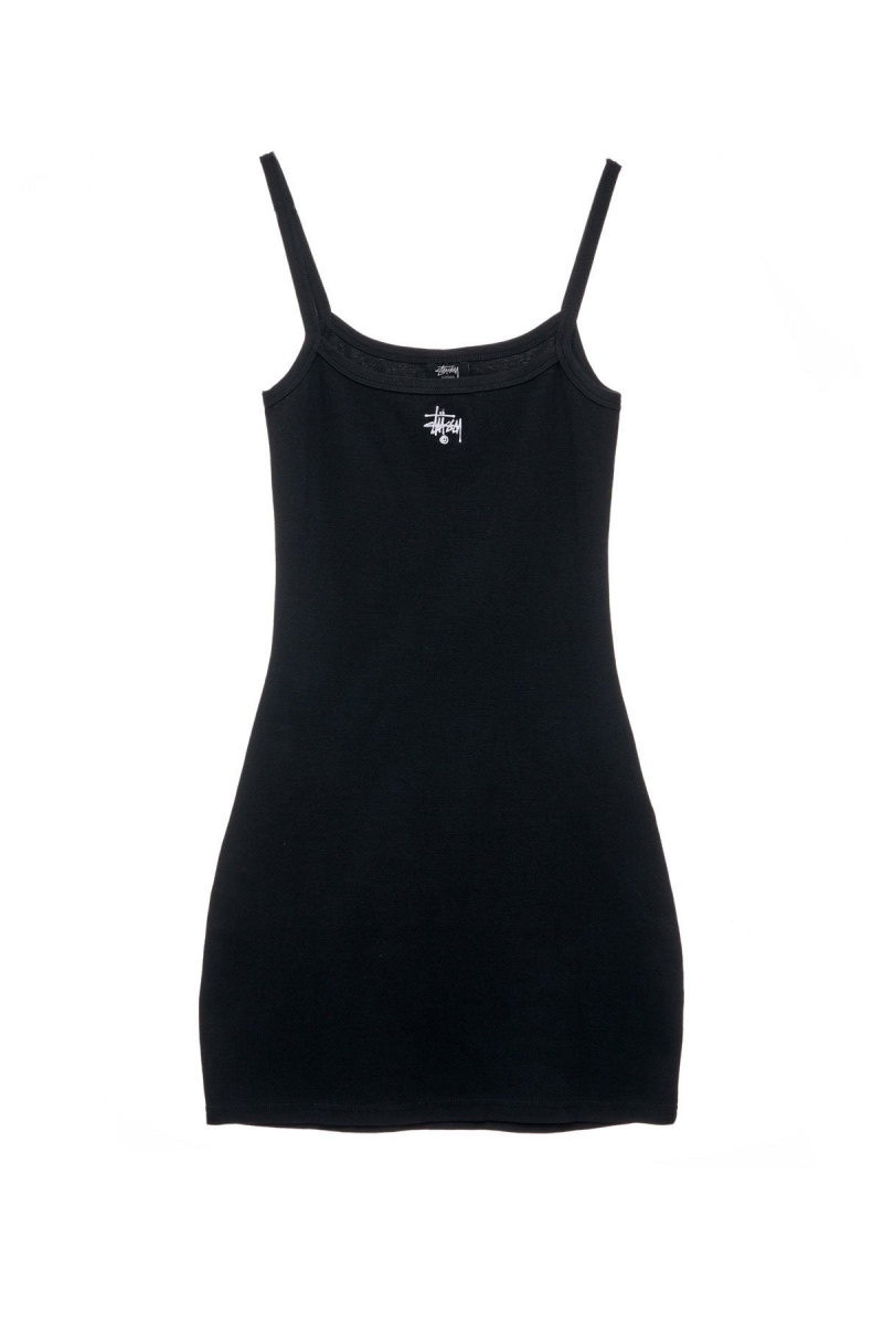 Black Stüssy Graffiti Rib Dress | SROLQC-254