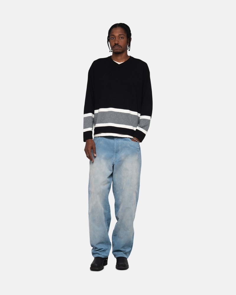 Black Stüssy Hockey Sweater | NKWS6-0781