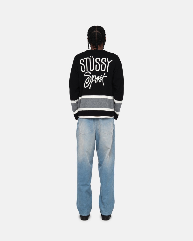 Black Stüssy Hockey Sweater | NKWS6-0781